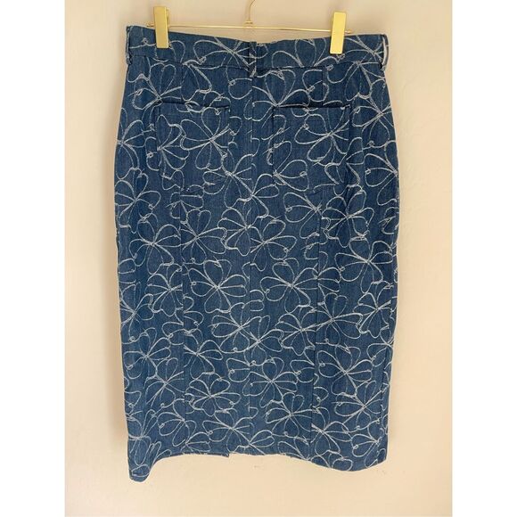 AVEC LES FILLES Embroidered Midi Skirt Size X-Large NWOT - Picture 5 of 8